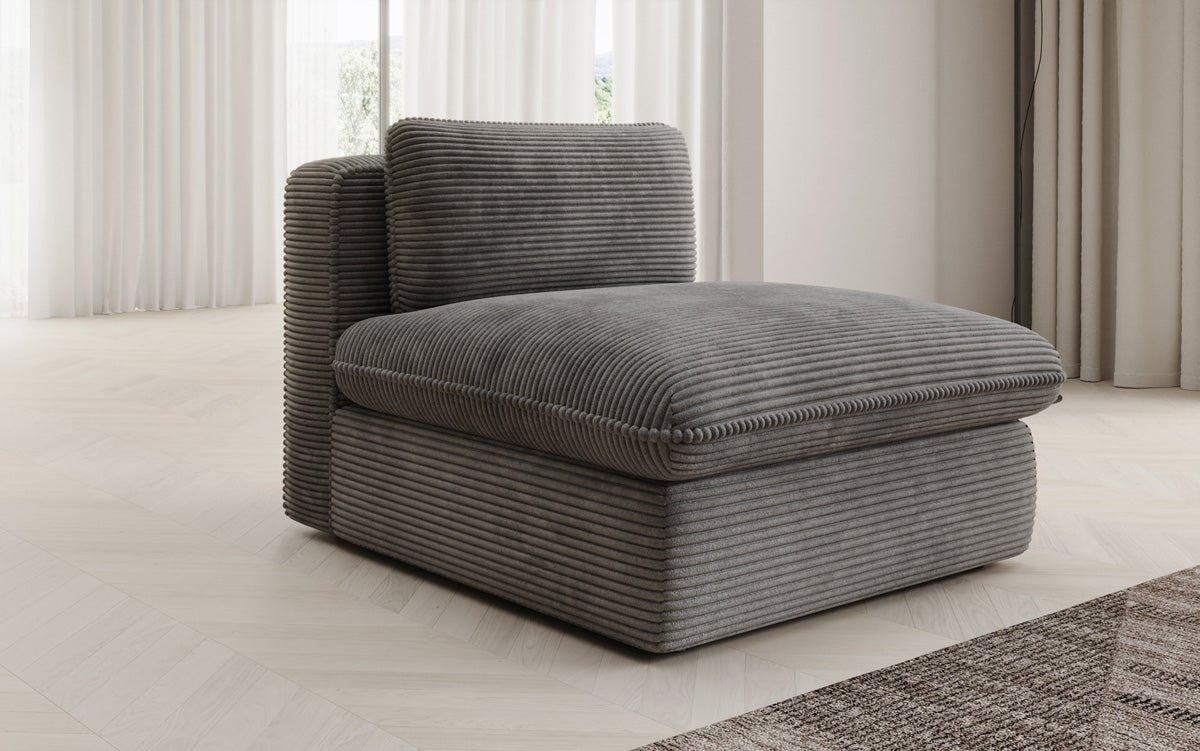 Designer bank-fauteuil Cuddle in ribstof