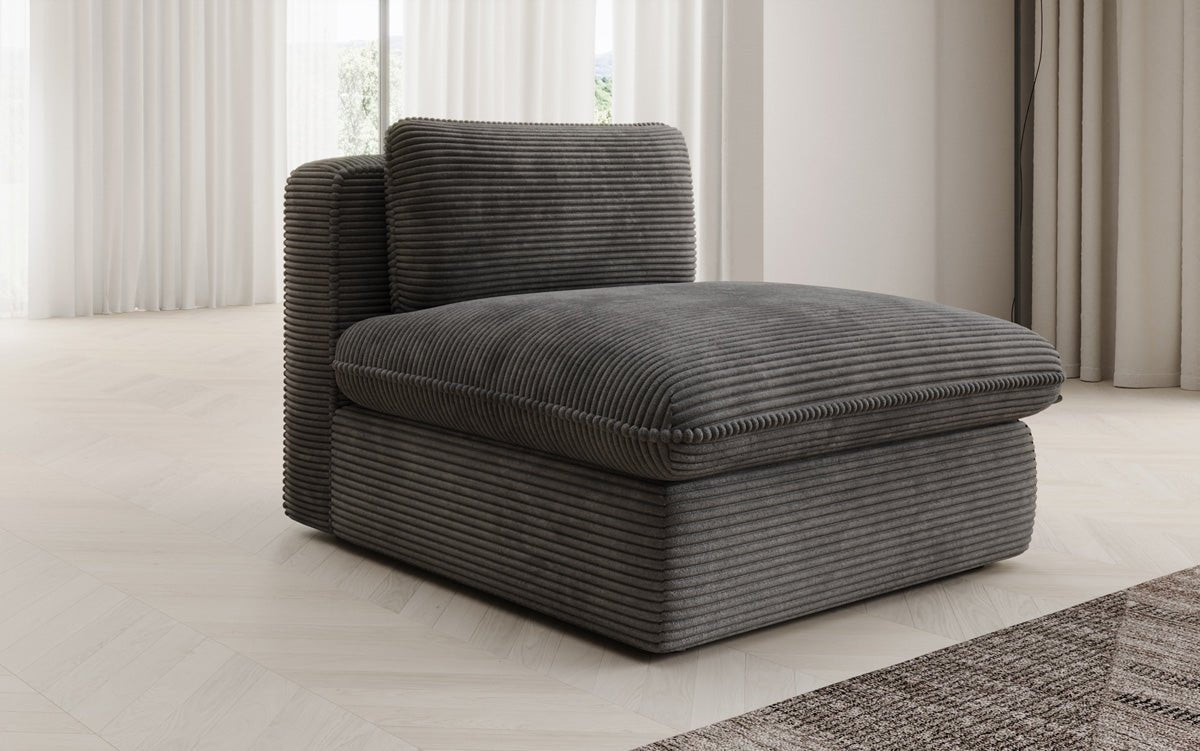 Designer bank-fauteuil Cuddle in ribstof