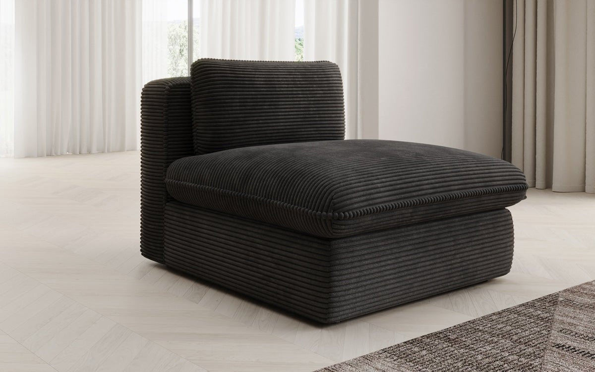 Designer bank-fauteuil Cuddle in ribstof