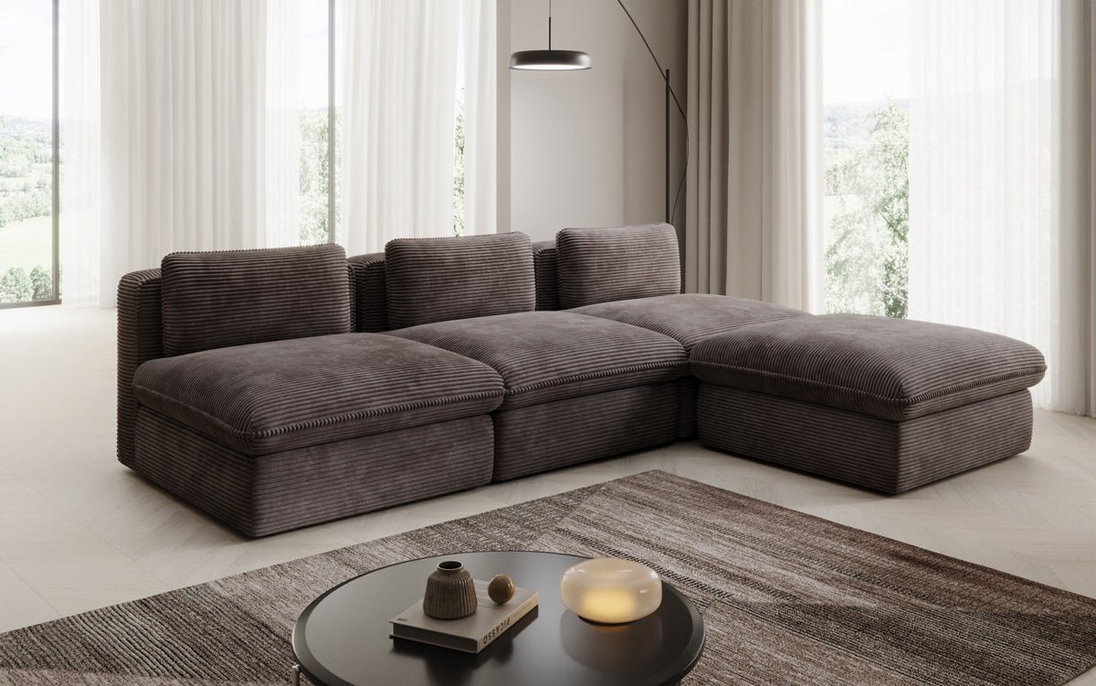 Designer L-bank Knuffel in Ribstof