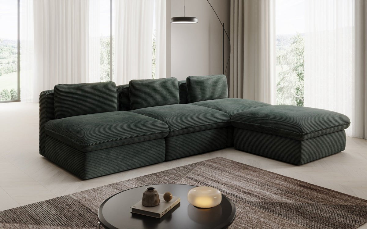 Designer L-bank Knuffel in Ribstof