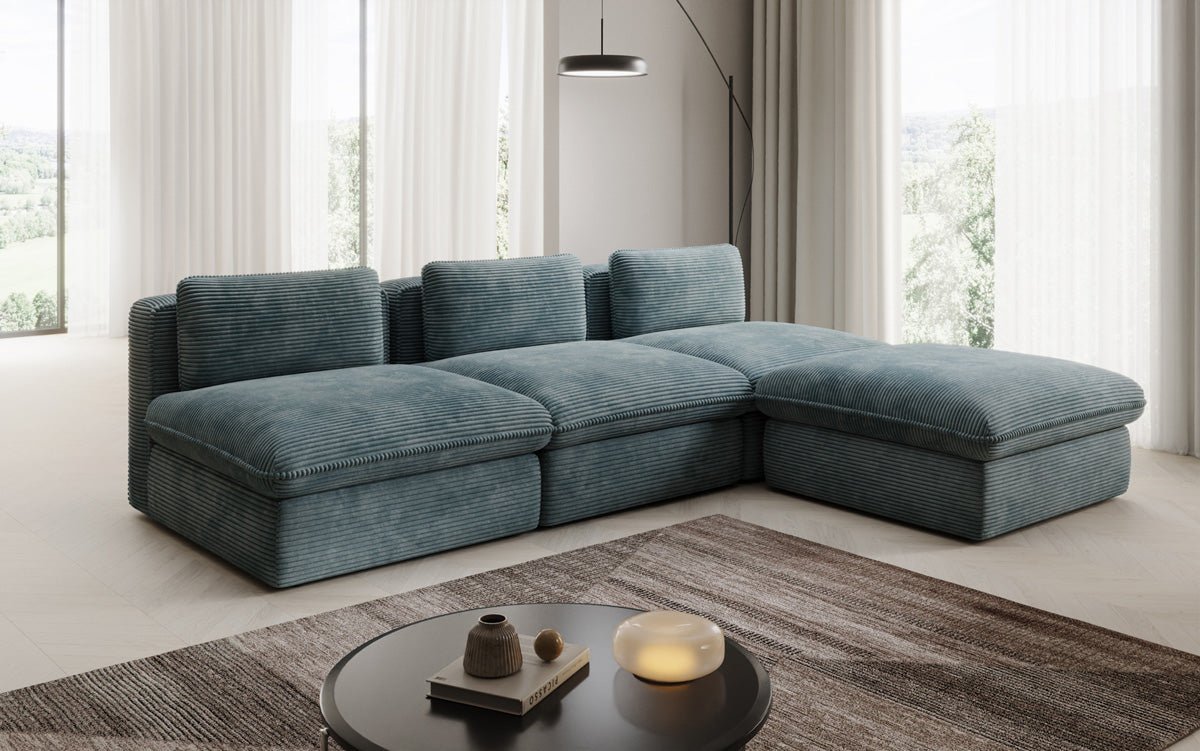 Designer L-bank Knuffel in Ribstof