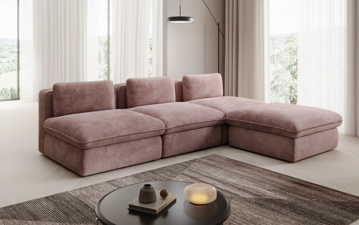 Designer L-bank Knuffel in Ribstof