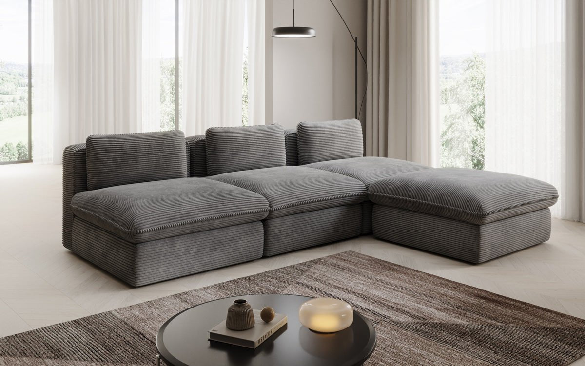 Designer L-bank Knuffel in Ribstof