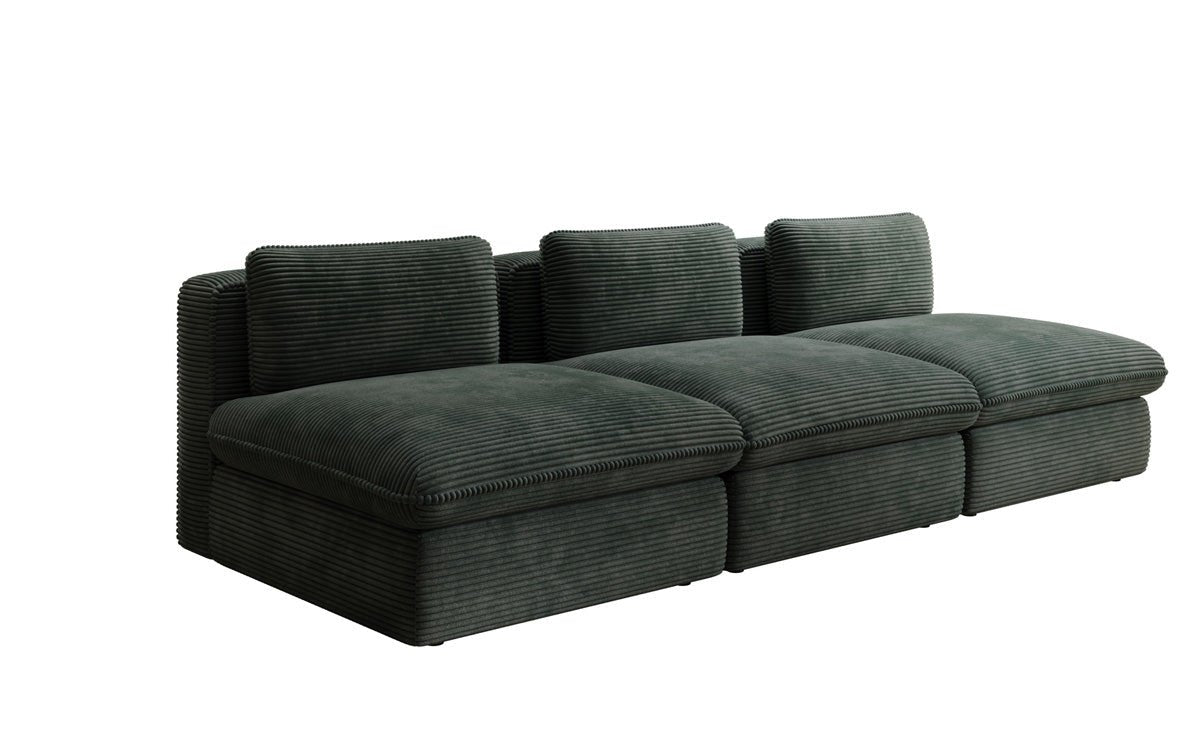 Designerbank Cuddle 3-zits in Ribstof
