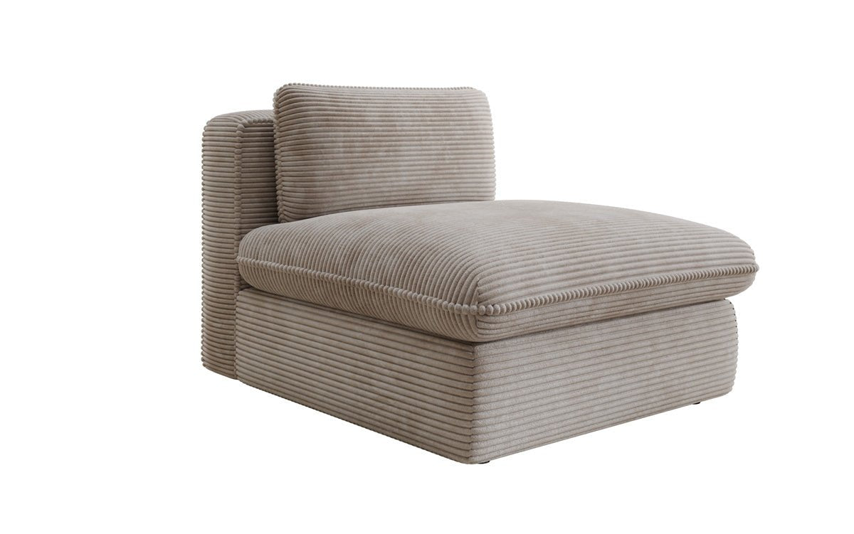 Designer bank-fauteuil Cuddle in ribstof