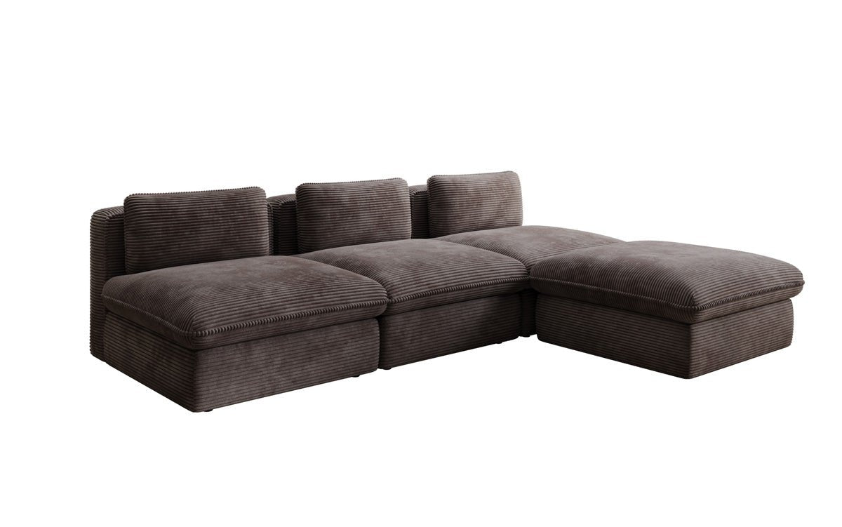 Designer L-bank Knuffel in Ribstof
