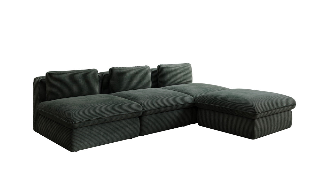 Designer L-bank Knuffel in Ribstof