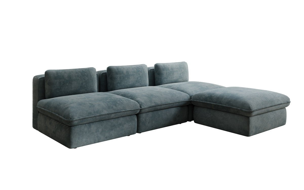 Designer L-bank Knuffel in Ribstof
