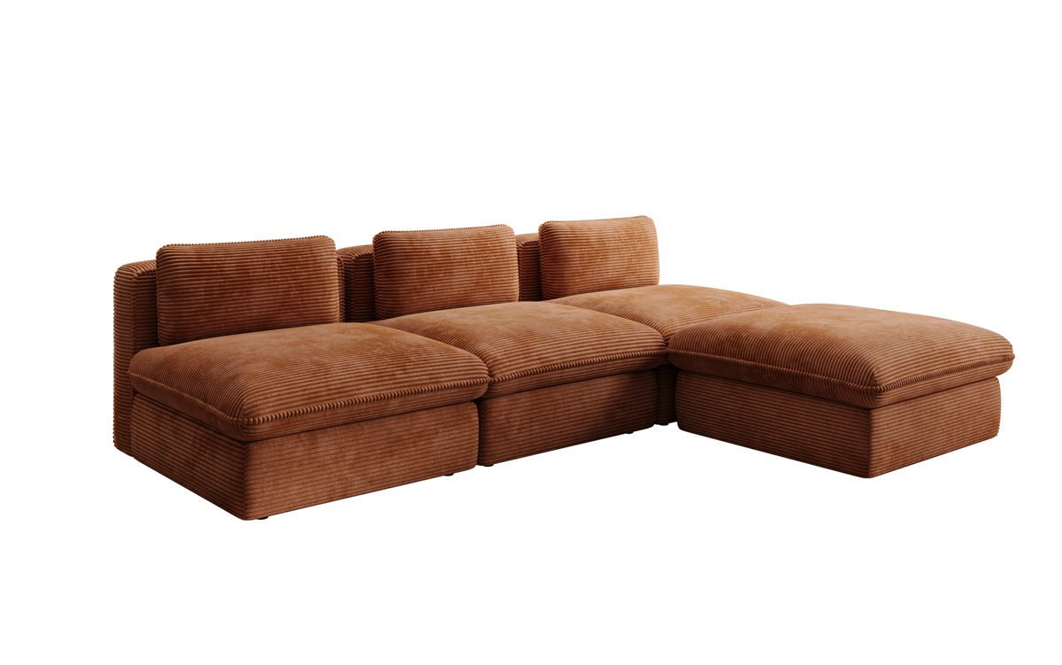 Designer L-bank Knuffel in Ribstof