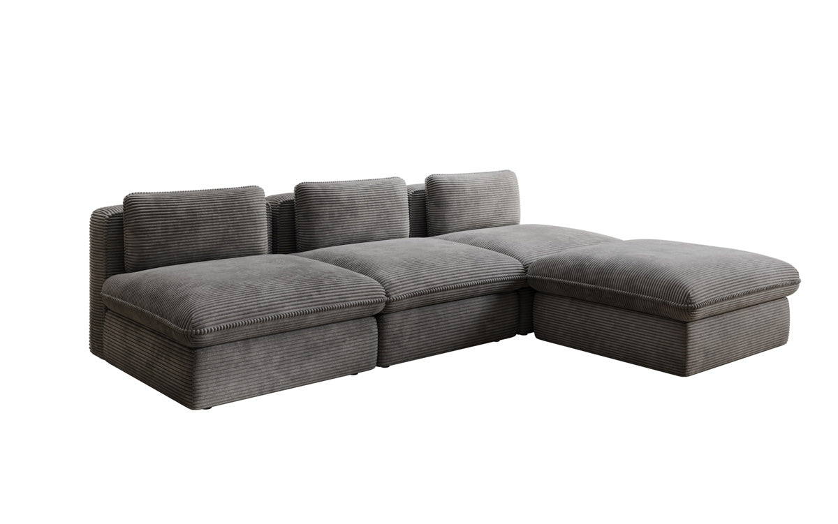 Designer L-bank Knuffel in Ribstof