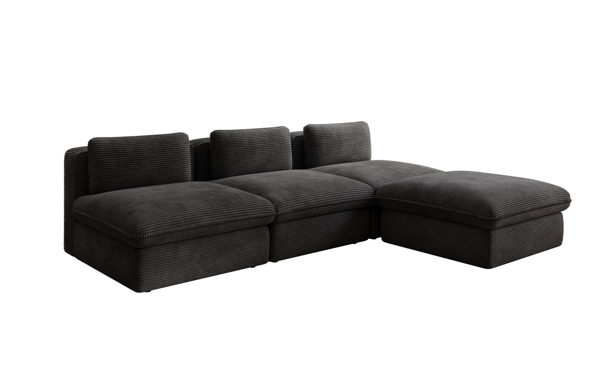 Designer L-bank Knuffel in Ribstof