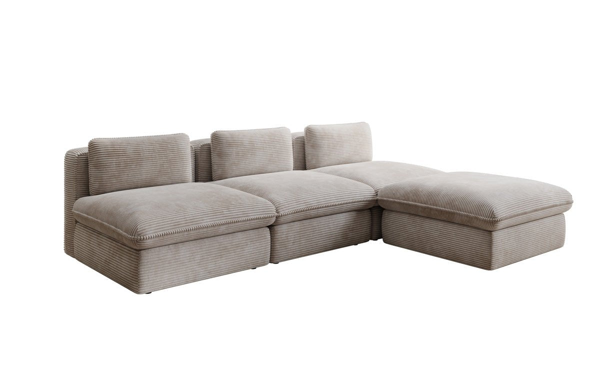 Designer L-bank Knuffel in Ribstof