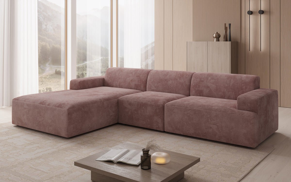 Designbank Monza L Maxi in Ribstof
