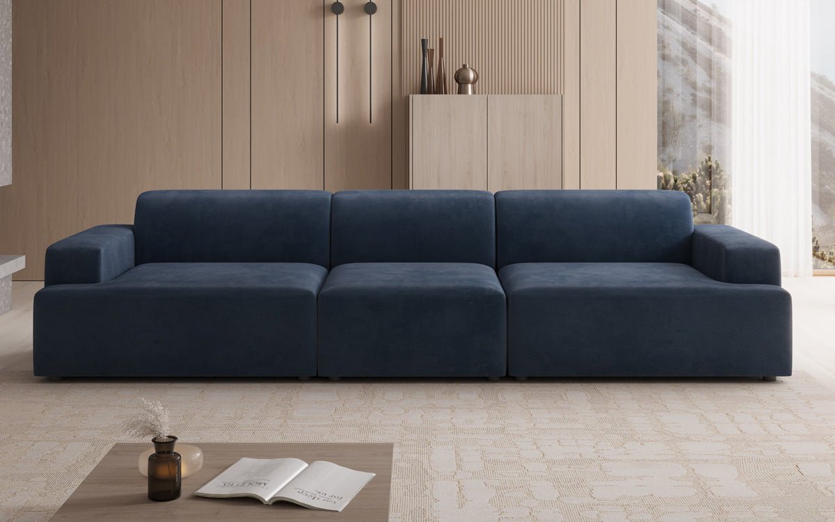 Designbank Monza 3-zits XXL in Fluweel