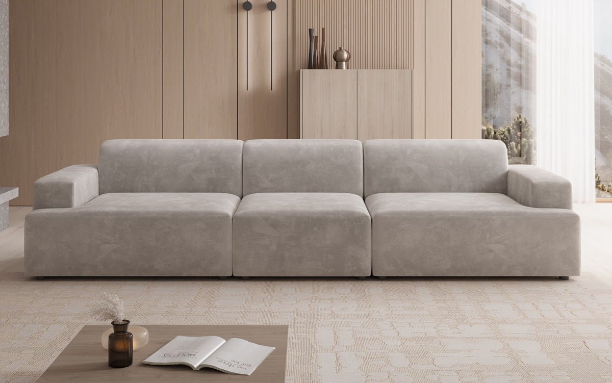 Designbank Monza 3-zits XXL in Fluweel