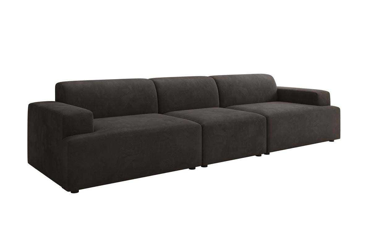 Designbank Monza 3-zits XXL in Fluweel