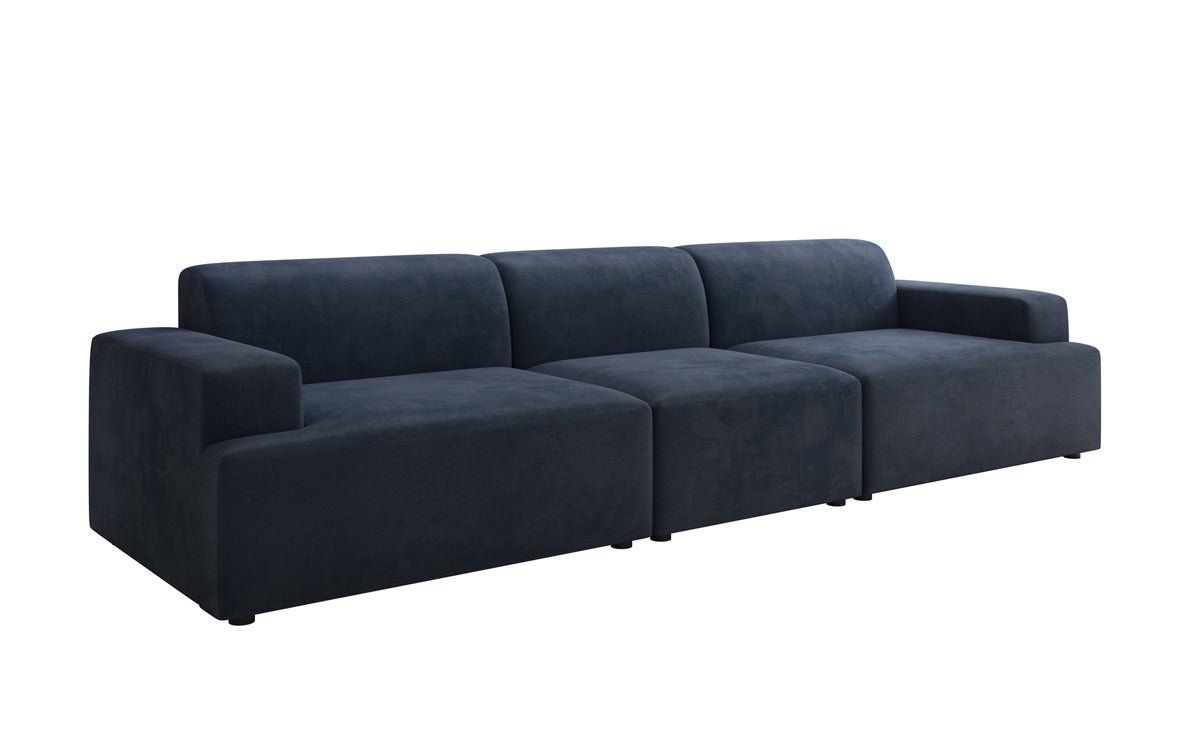 Designbank Monza 3-zits XXL in Fluweel