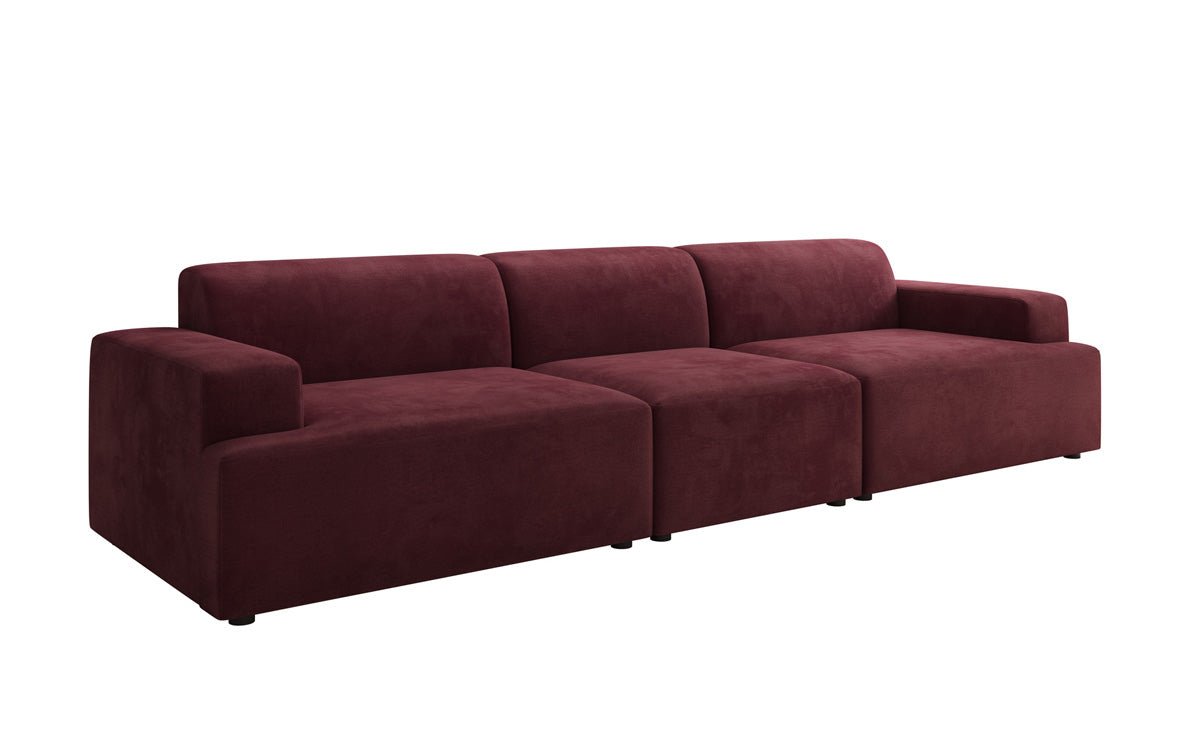 Designbank Monza 3-zits XXL in Fluweel