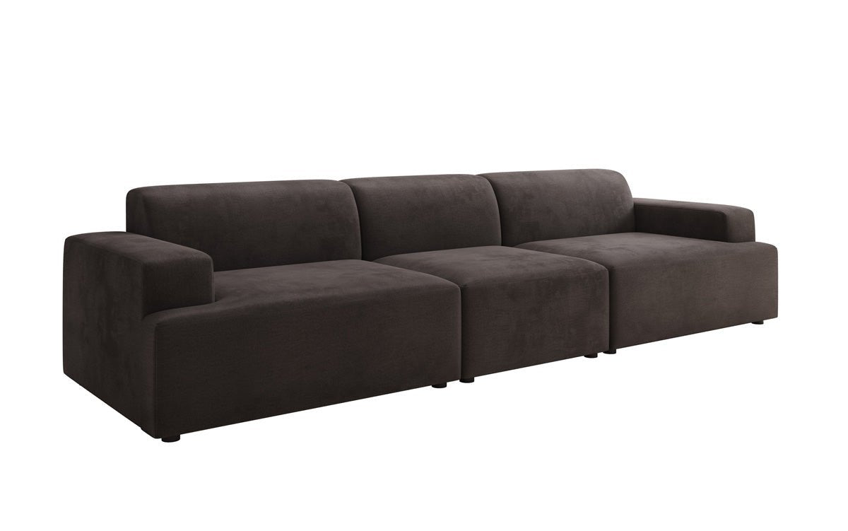 Designbank Monza 3-zits XXL in Fluweel