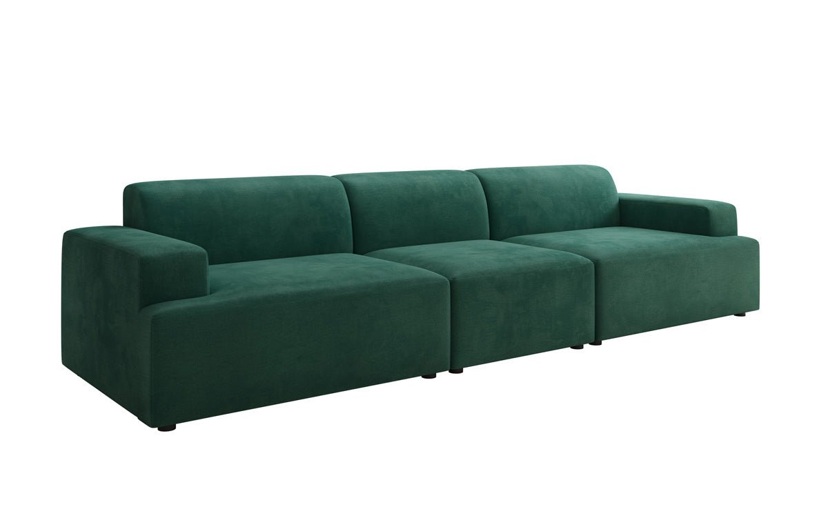 Designbank Monza 3-zits XXL in Fluweel