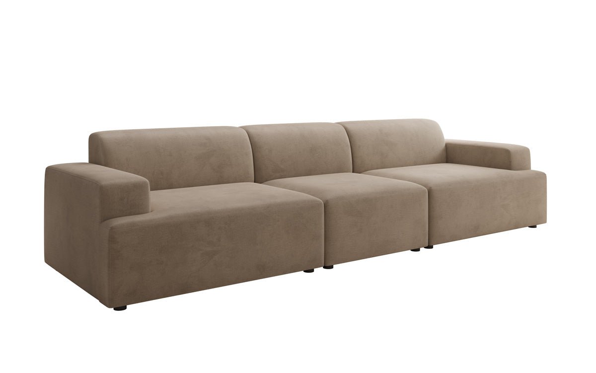 Designbank Monza 3-zits XXL in Fluweel