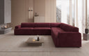 Designer-hoekbank Monza woonlandschap XXL in Fluweel
