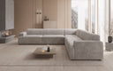 Designer-hoekbank Monza woonlandschap XXL in Fluweel