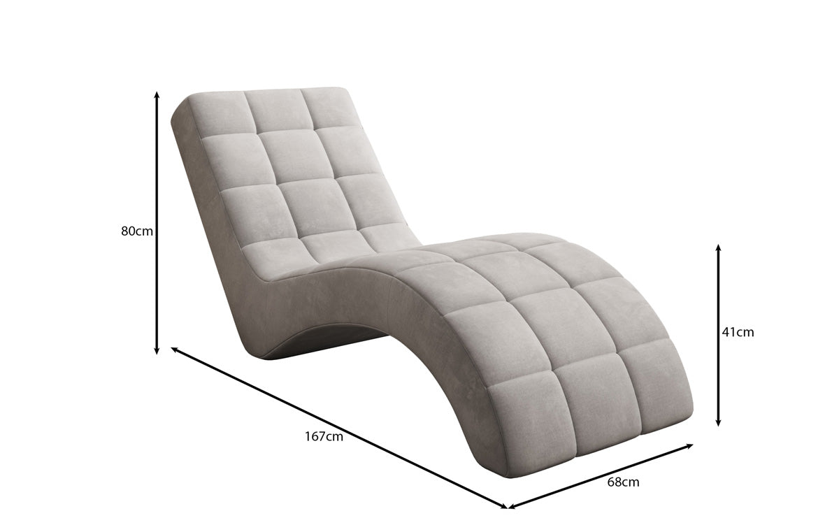 Designer Relax-ligstoel Nela in Fluweel