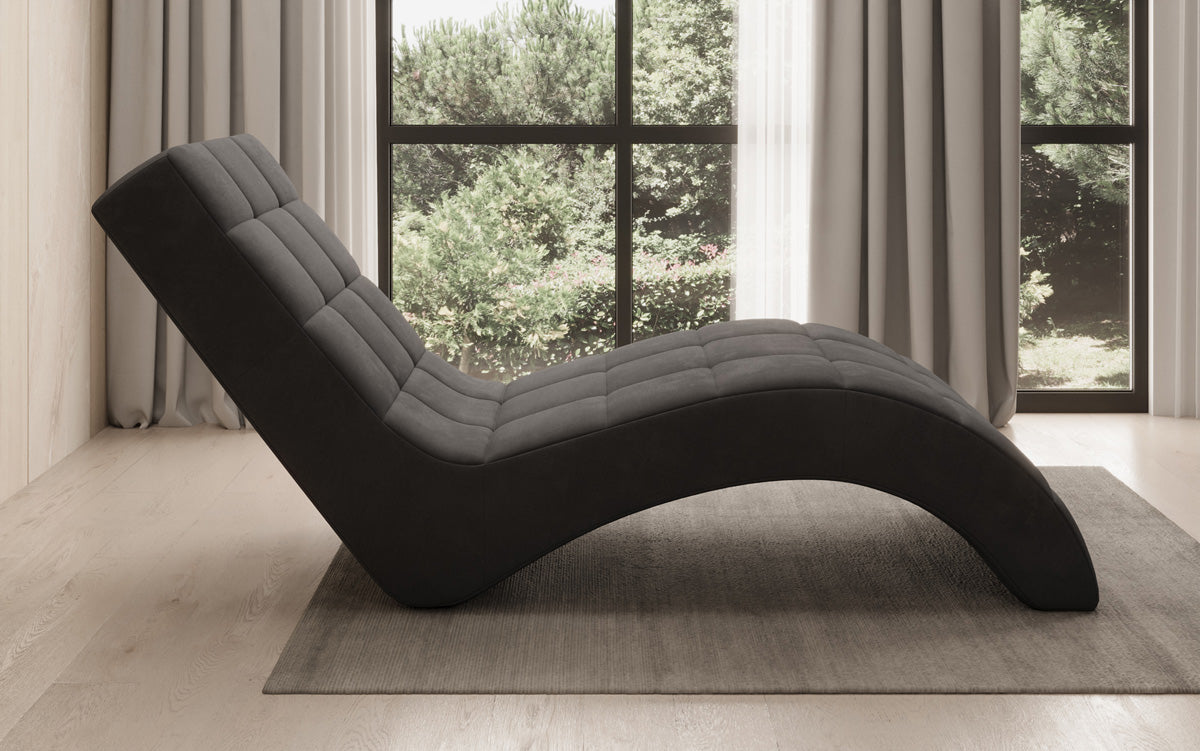 Designer Relax-ligstoel Nela in Fluweel