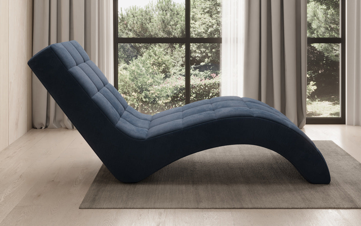 Designer Relax-ligstoel Nela in Fluweel