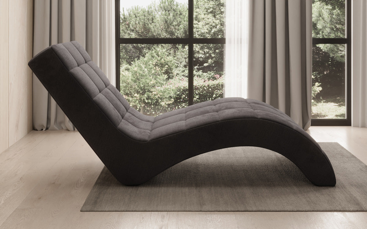 Designer Relax-ligstoel Nela in Fluweel