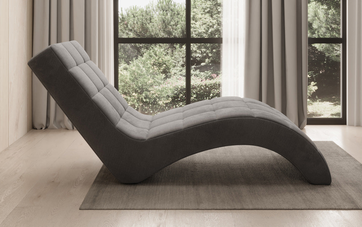 Designer Relax-ligstoel Nela in Fluweel