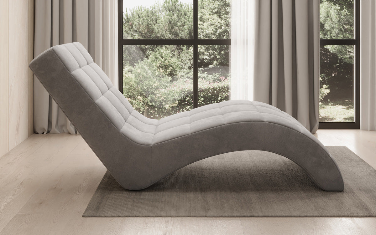 Designer Relax-ligstoel Nela in Fluweel