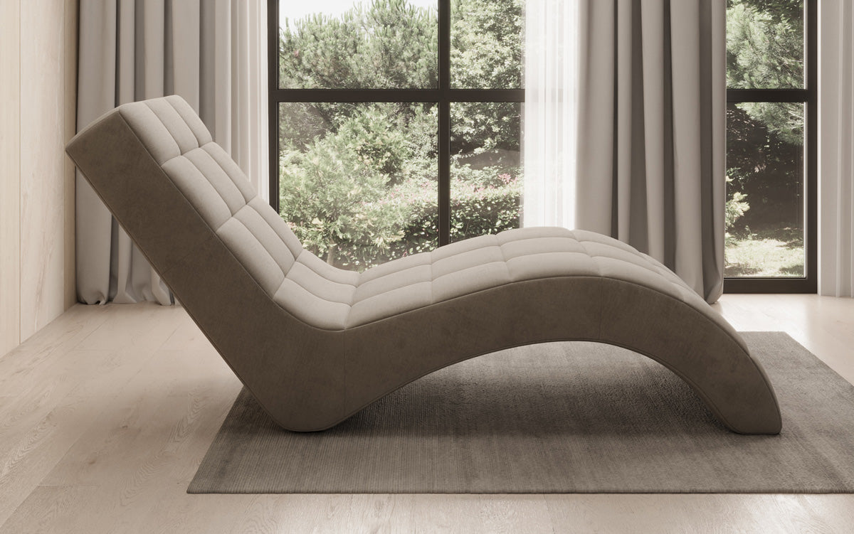 Designer Relax-ligstoel Nela in Fluweel