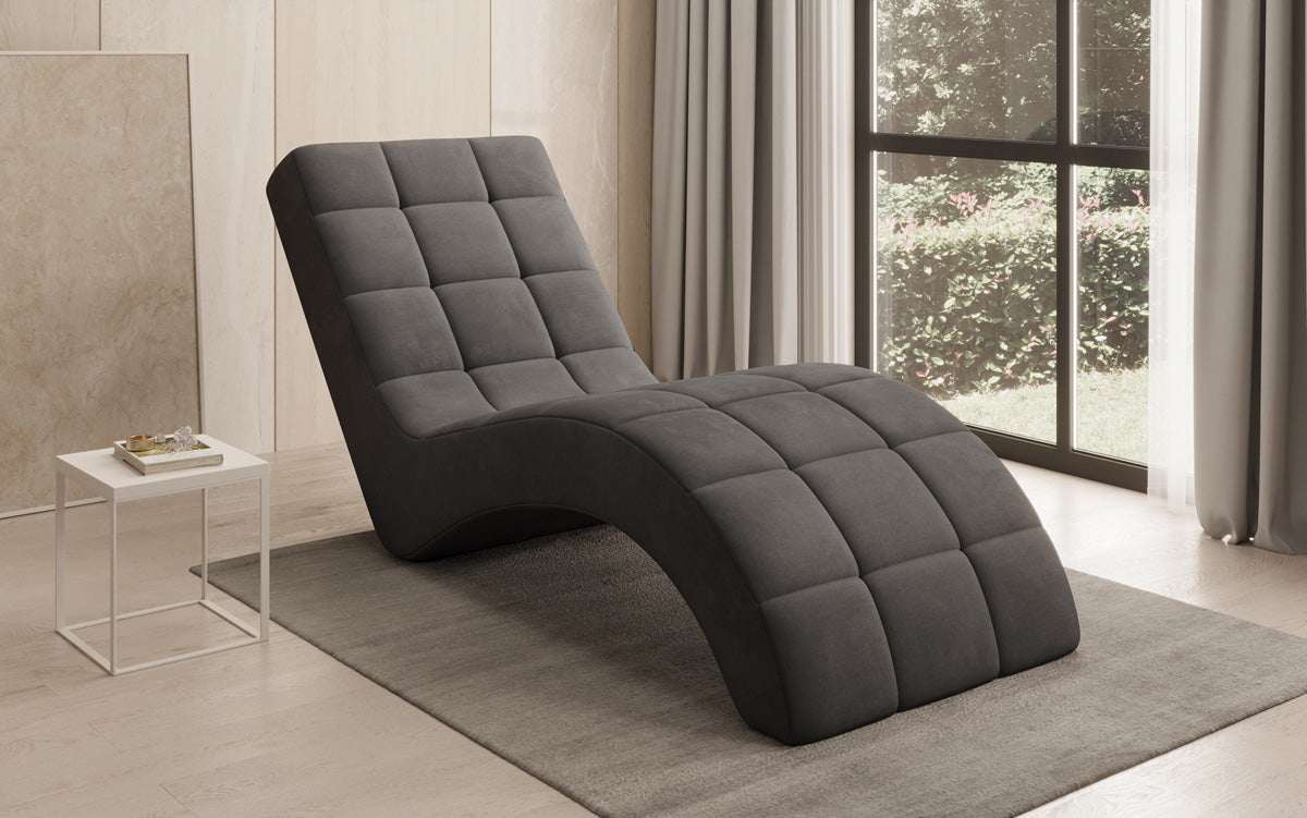 Designer Relax-ligstoel Nela in Fluweel