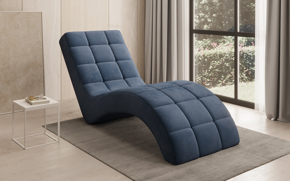 Designer Relax-ligstoel Nela in Fluweel