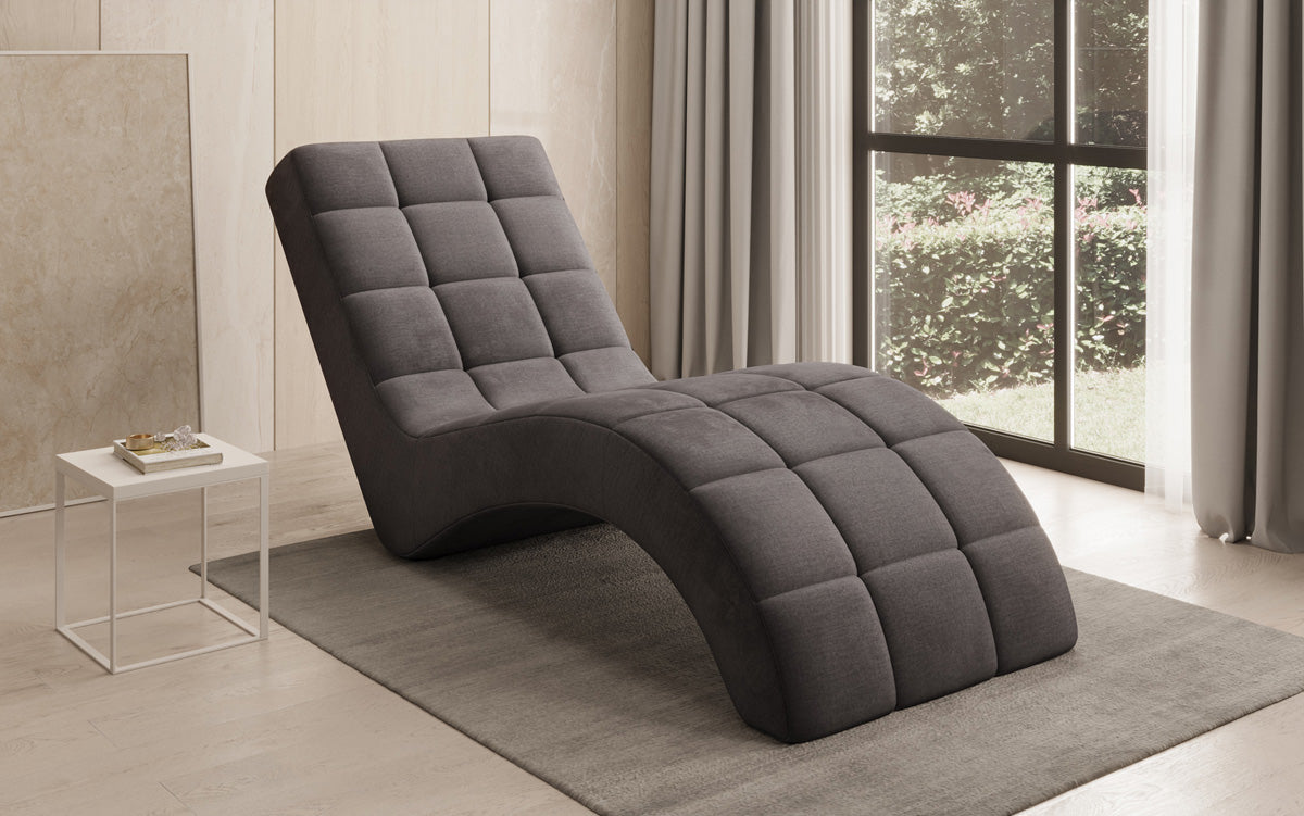 Designer Relax-ligstoel Nela in Fluweel