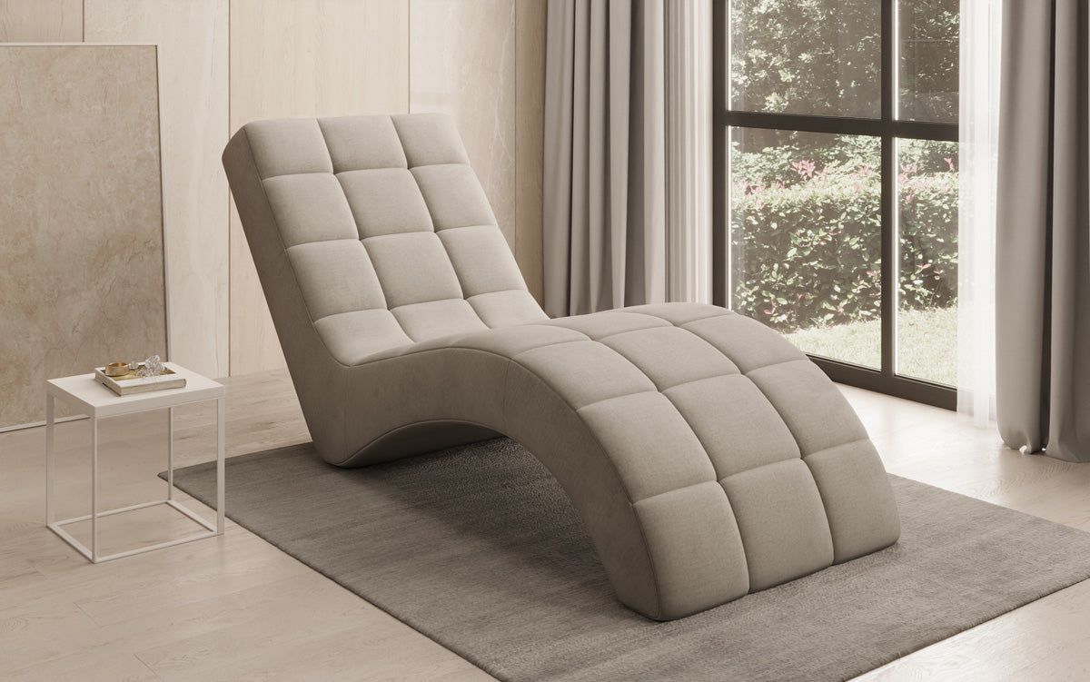Designer Relax-ligstoel Nela in Fluweel