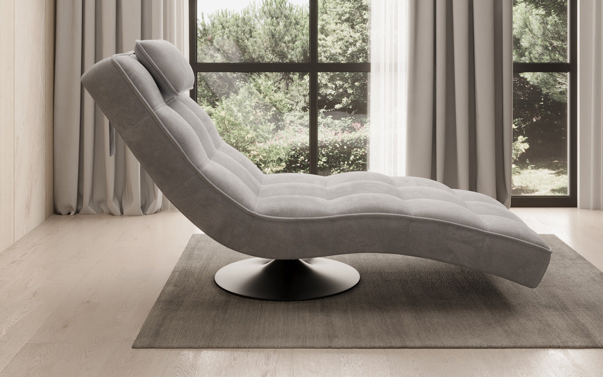 Designer Relax-ligstoel Livara Fluweel met draaifunctie