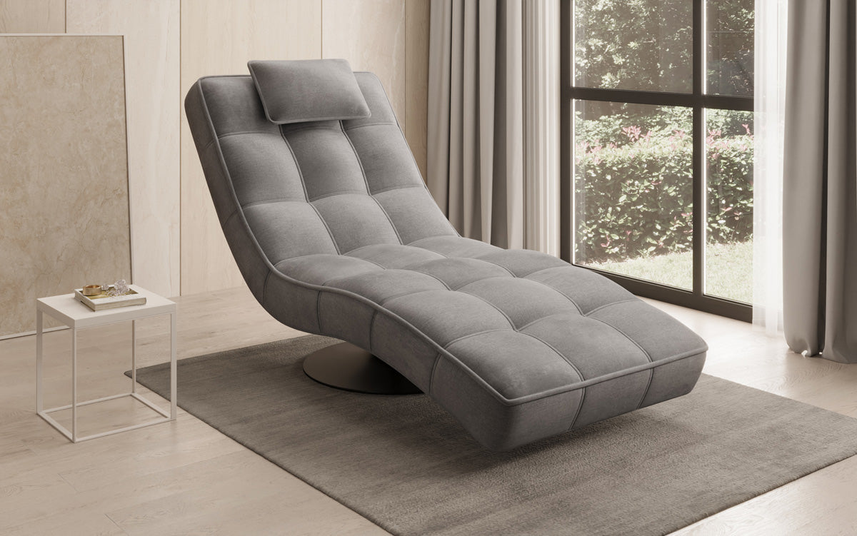 Designer Relax-ligstoel Livara Fluweel met draaifunctie