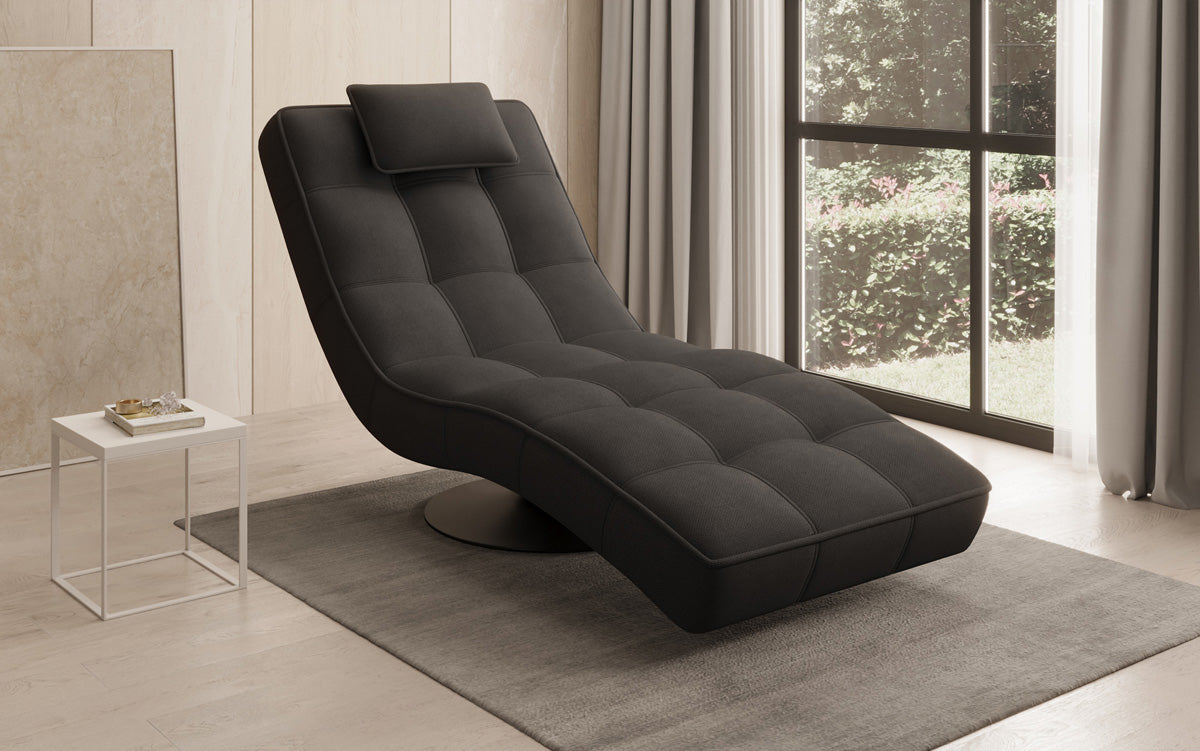 Designer Relax-ligstoel Livara Stof met draaifunctie