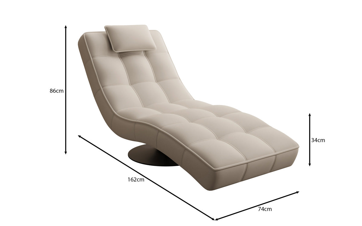 Designer Relax-ligstoel Livara Stof met draaifunctie