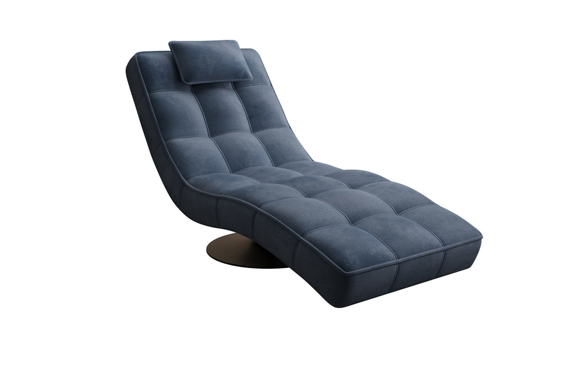 Designer Relax-ligstoel Livara Fluweel met draaifunctie