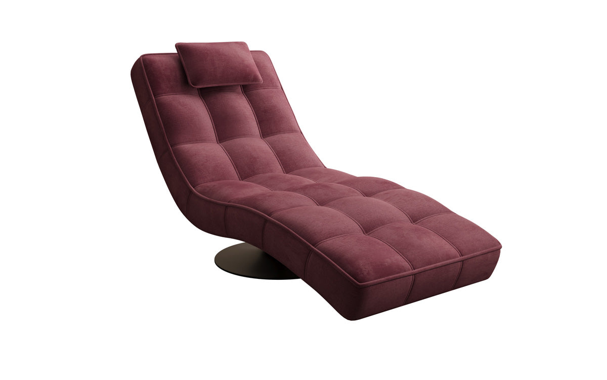 Designer Relax-ligstoel Livara Fluweel met draaifunctie