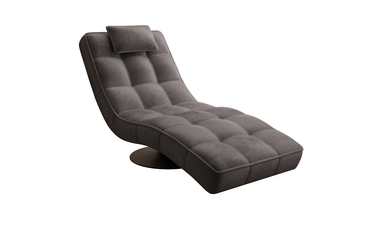 Designer Relax-ligstoel Livara Fluweel met draaifunctie