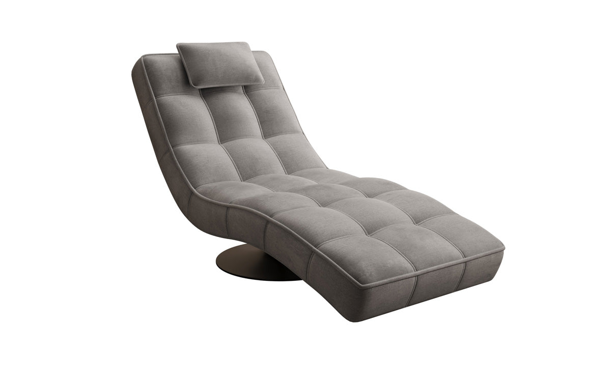 Designer Relax-ligstoel Livara Fluweel met draaifunctie