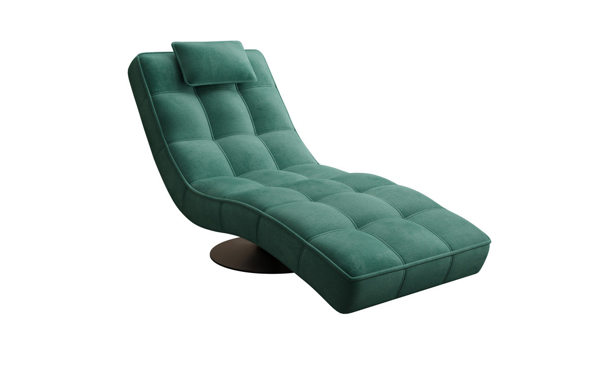 Designer Relax-ligstoel Livara Fluweel met draaifunctie