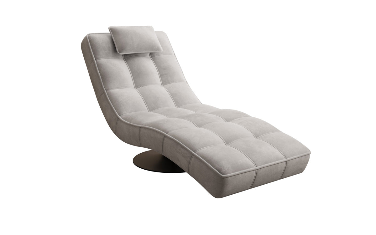 Designer Relax-ligstoel Livara Fluweel met draaifunctie