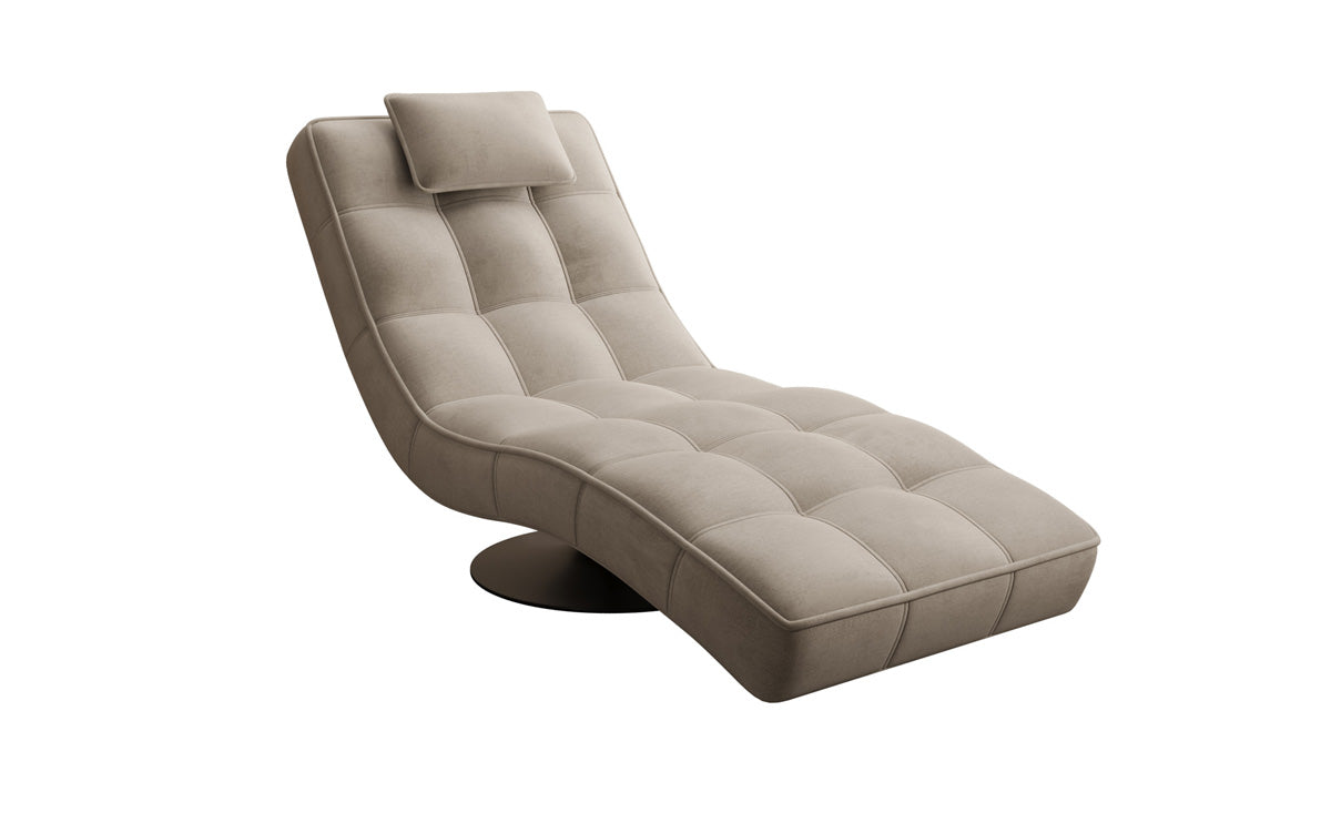Designer Relax-ligstoel Livara Fluweel met draaifunctie